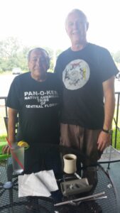 Native American Indigenous Church Director and Chairman Dr. Anthony B James and Panokee Cherokee Chief Red Eagle meet to discuss Sept. 2015 Powwow
