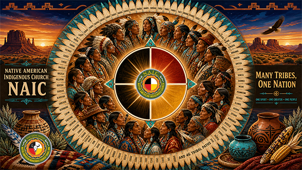 NAIC Many Tribes, One Nation image Logo for Intertribal Organization