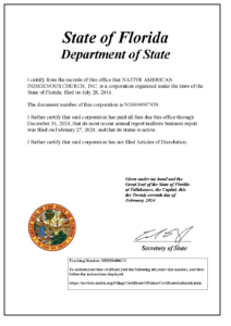 NAIC State of Florida Good Standing 2024